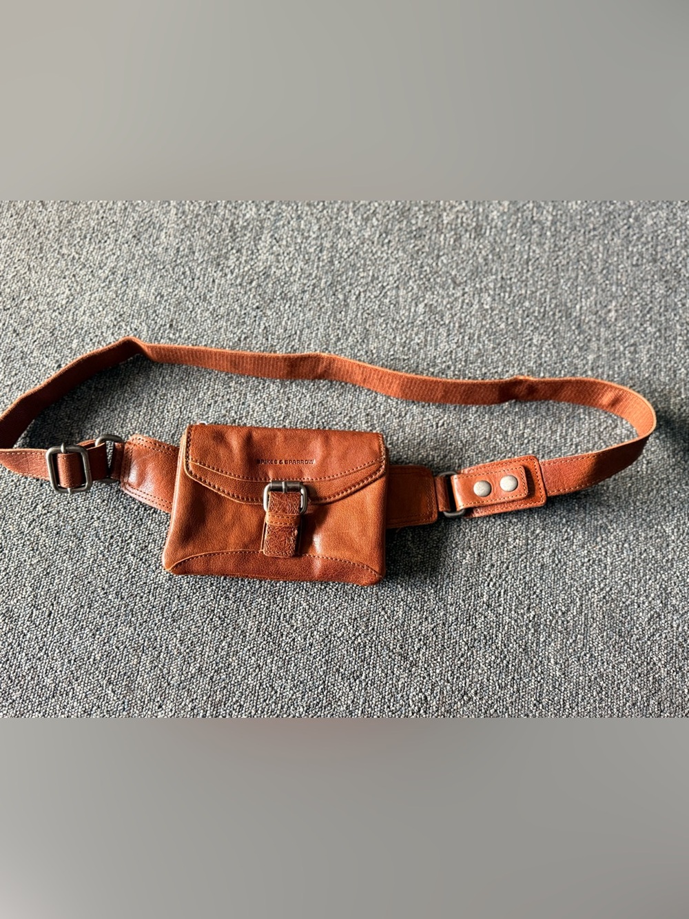 Spikes & Sparrow Tan Leather Belt Bag